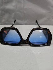 Tortoise Shell Blue Lens UV400 Fashion Sunglasses BX671-DB