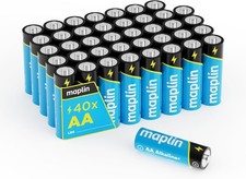 Maplin 40x AA LR6 1.5V Alkaline Batteries 7 Year Shelf Life High Performance 0.42 per battery