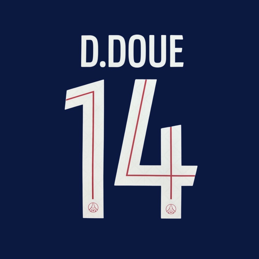 Official D.DOUE #14 UCL PSG Home 2025-26 PRINT | eBay
