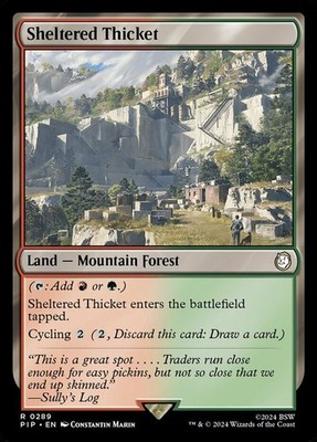 x1 Sheltered Thicket - Foil R MTG Universes Beyond: Fallout M/NM, English