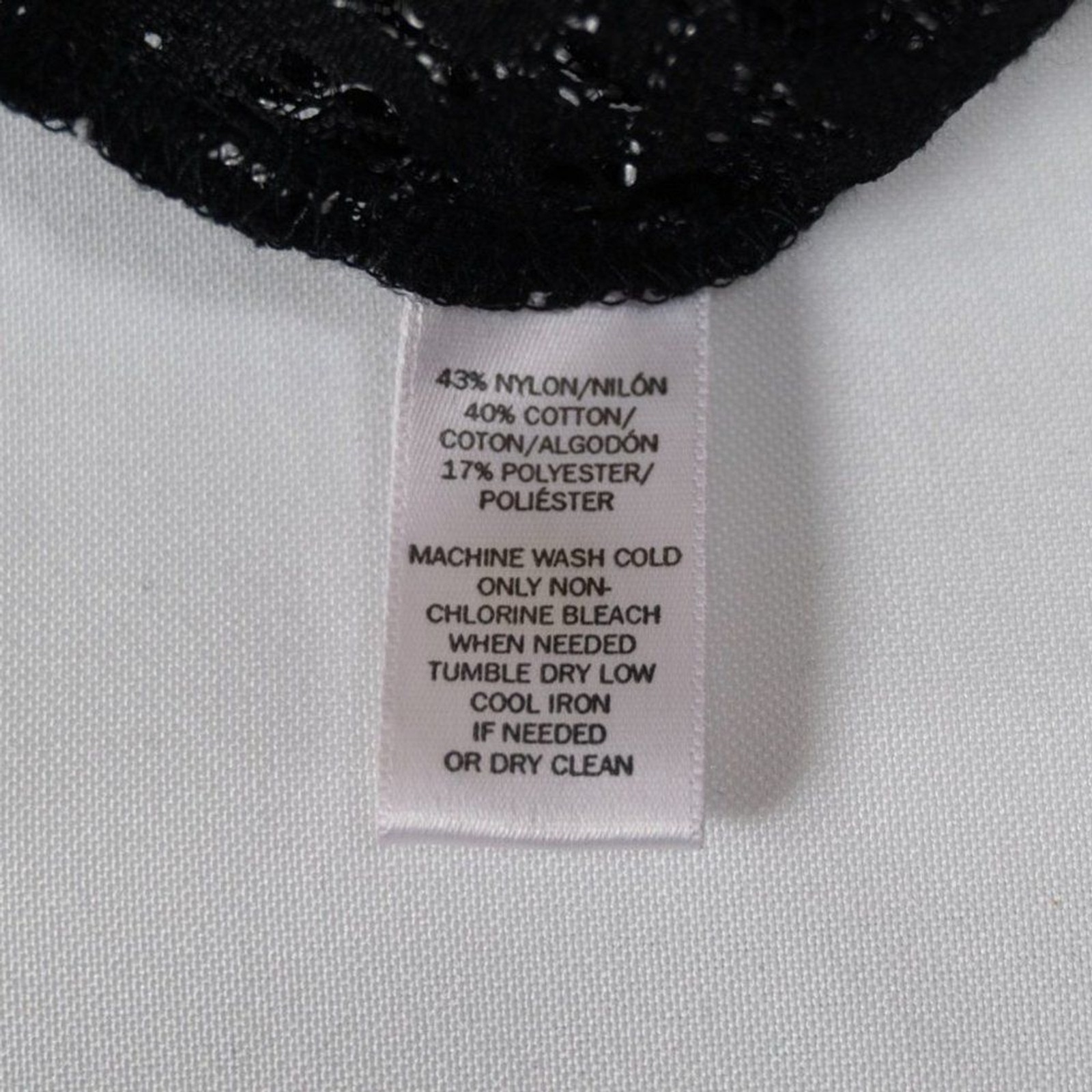 LOFT Black Floral Sheer Lace Black Cold Shoulder Top