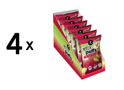 4 x Go Fitness Protein Puffs (12x50g) Hot Fuego Chili Lime (45,83 EUR/kg)