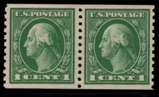 MOMEN: US STAMPS #443 PAIR MINT OG NH PSE GRADED CERT XF-90 LOT #82020