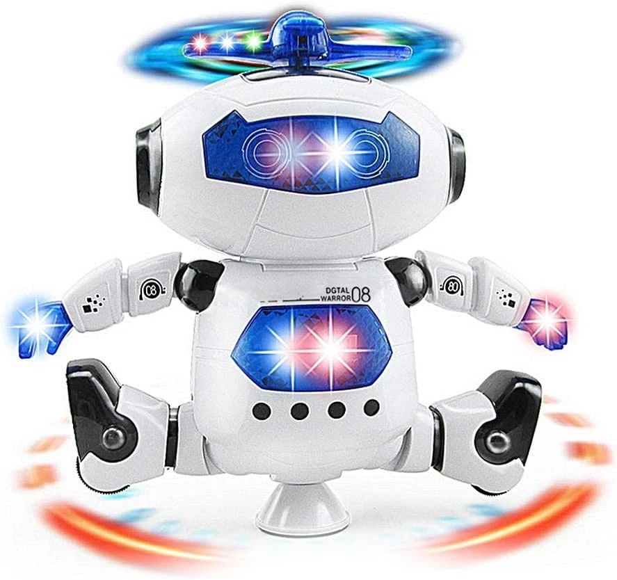 Robot Que Camina y Baila 360 Con Luces LED Juguetes Para Niños De