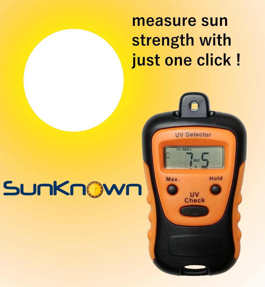 Sunlight Meter for Measuring Harmful Ultraviolet Solar Light