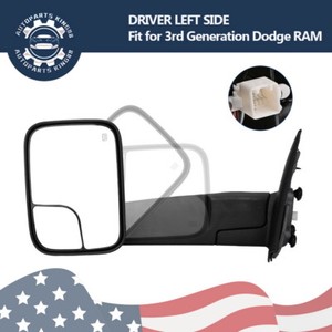 Driver-Side-Power-Heated-Tow-Mirror-Flip-Up-for-02-08-Dodge-RAM-1500-03-09-2500