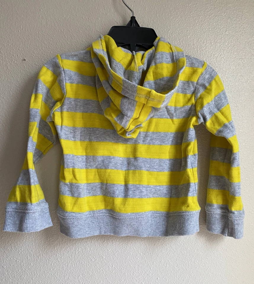 Carter's Baby мальчика с капюшоном молнии спереди верх, 24 месяцев, желтый и серый, хлопок - Изображение 3 из 4