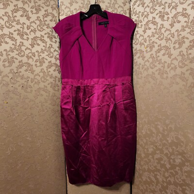 carmen marc valvo pink dress Bateau Neckline Long Dress