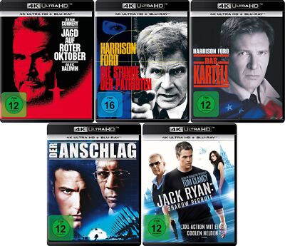 Jack Ryan - 5 Movie Set - 4K Ultra HD Blu-ray # UHD+BLU-RAY-NEU