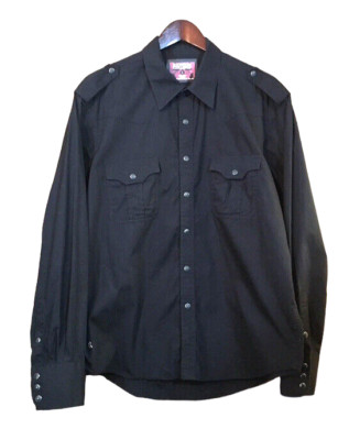 Men's Rock & Roll Cowboy-Panhandle Slim SNAP Long Sleeve Shirt EMBELLISHED L