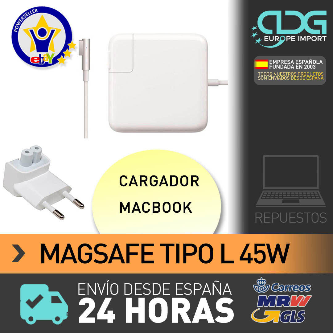 Cargador MacBook Air 45W Magsafe tipo L + ENVIO 24H GRATIS