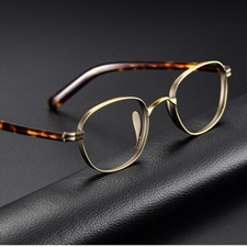 Ultralight Reading Glasses Men Readers Titanium Retro Square Full Eyeglass frame
