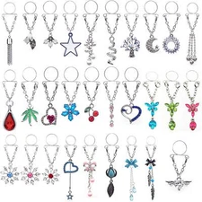 2* Adjustable Non Pierced Nipple Rings Barbell Hoop Clip On CZ Nipple Piercing