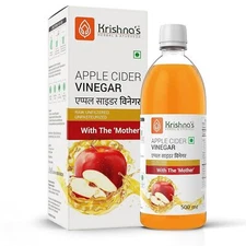 Krishna's Apple Cider Vinegar - (500 ML) Raw, Unfiltered, Unpasteurized