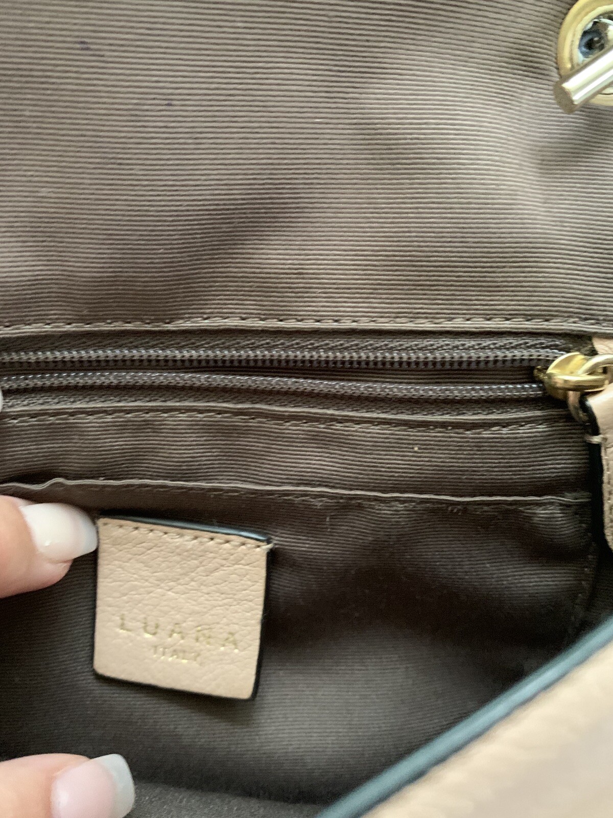 Luana Italy Leather Crossbody Pink Gem