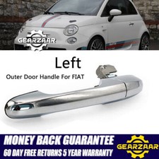 Image of For Fit Fiat 500 Near Side Passenger Side Chrome Outer Door Handle 735592026