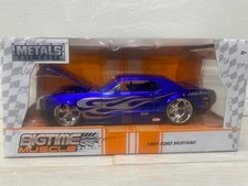 1965 FORD MUSTANG #5 "L. JOHN'S RACING" BLUE 1/24 DIECAST MODEL BY JADA 30527