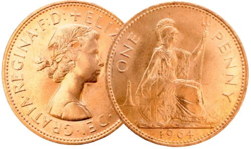 1953 to 1967 Elizabeth II Bronze Penny Coin Your Choice of Year / Date - Picture 1 of 1