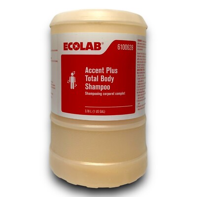 ECOLAB 6100628 Accent Plus Total Body Shampoo For Hair & Body 1 US Gallon 3.75L