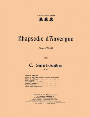 Saint Saens Rhapsodie d'Auvergne Klavier Solo (Durand)
