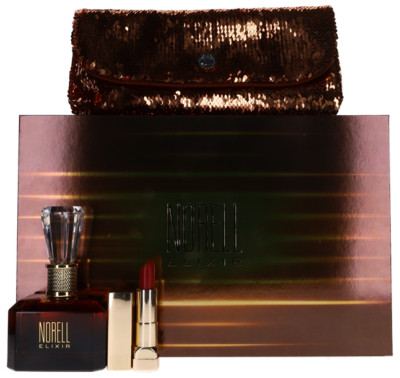 Elixir By Norell For Women EDP+Lipstick+Pouch 3.4oz New