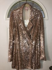 Blazer Dress By MUMU Sz XS New W/ Tags Rose Gold  Sequin
