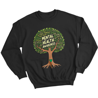 Damen Tree Mental Health Awareness Sweatshirt Pullover Angst emotional #MHA