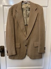 Vintage John Weitz by Palm Beach Mens Camel Hair Tan 2 Button Blazer Jacket 40R
