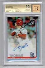 2019 TOPPS CHROME UPDATE LANE THOMAS AUTO RC BGS 10/10 PRISTINE POP 1 NATIONALS
