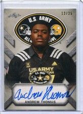 2017 Leaf US Army All American Bowl Tour Autographs Andrew Thomas Auto 12/25