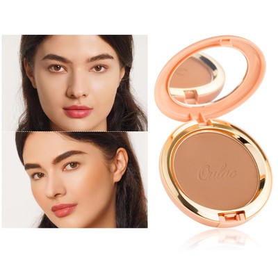 Oulac Matte Bronzer Powder Face Makeup with Mirror - Natural SunKissed Bronze...
