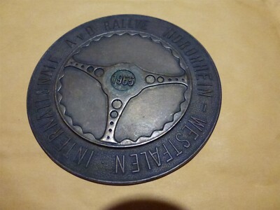 Badge auto car German Rally #355 1965 AVD Inter. Rallye Nordheim Westfalen