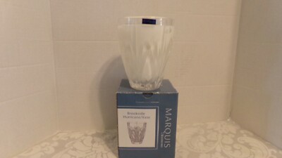 MARQUIS BROOKSIDE HURRICANE/VASE WITH ROSE SCENT CANDLE