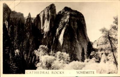 REAL PHOTO POSTCARD - CATHEDRAL ROCKS, YOSEMITE, CALIFORNIA BK54 | eBay