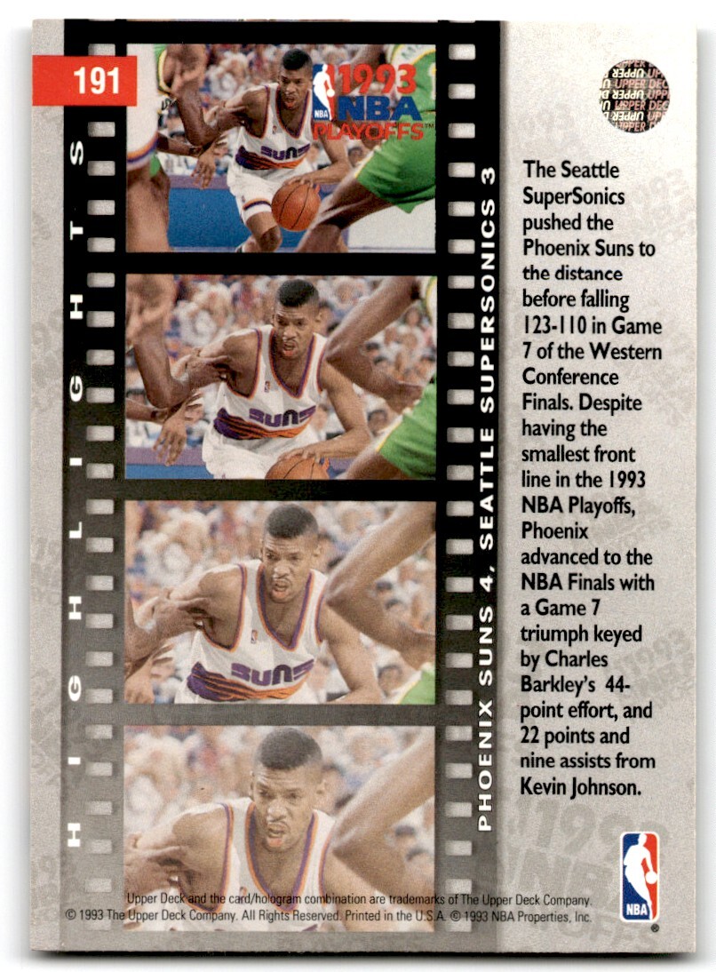1993-94 UPPER DECK WEST FINALS: SUNS 4, SUPERSONICS PHOENIX SUNS