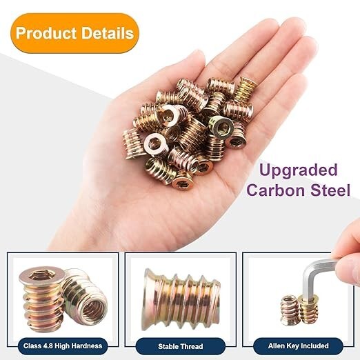 80-pcs-premium-threaded-inserts-for-wood-1-4-20-threaded-inserts-with