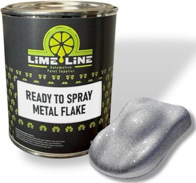 LiME LiNE Metal Flake Silver Basecoat - No Reducer Needed - 1 Quart
