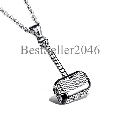 Men Hammer of Thor Necklace Stainless 