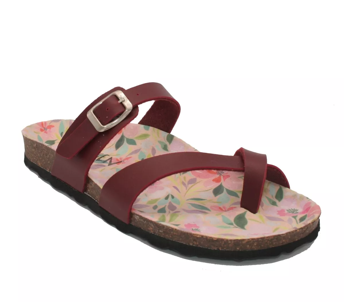 Oxygen Vegan Footbed Sandal CIRCE BURGUNDY size 6 9 39 43 RRP