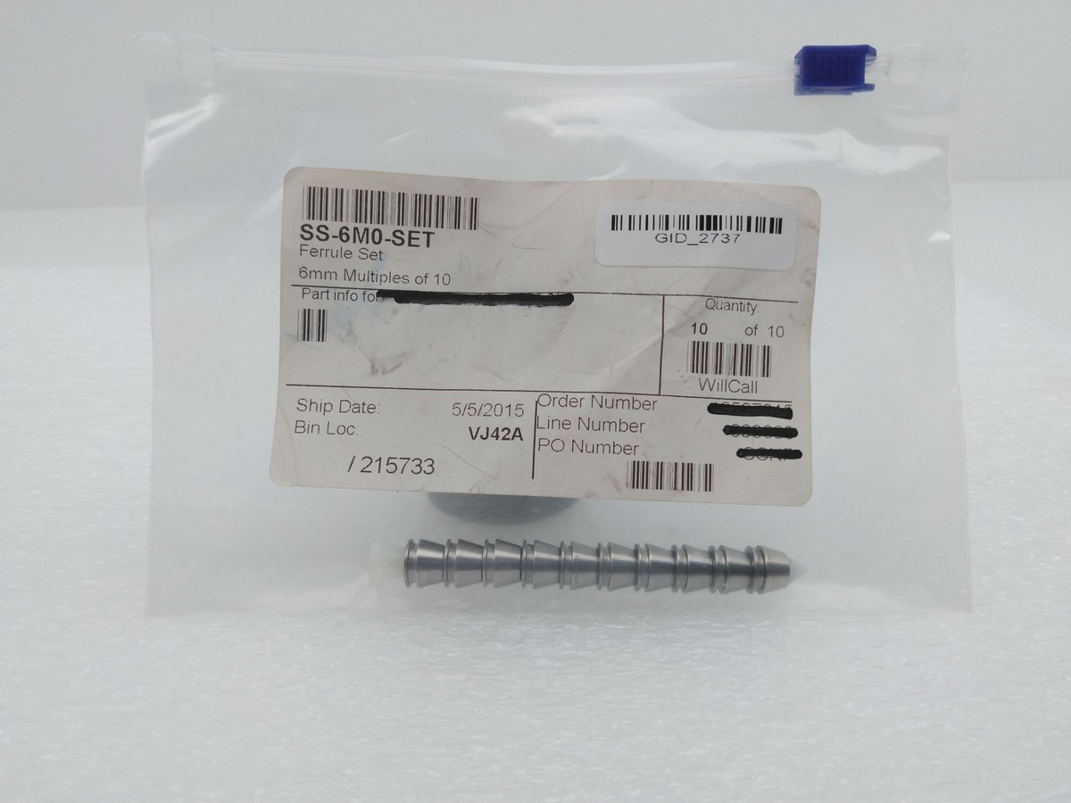 Swagelok SS-6M0-SET Ferrule Set 6mm (10 pieces) | eBay