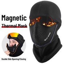 WEST BIKING Winter Thermal Magnetic Face Mask Cycling Motorcycle Ski Sports Cap