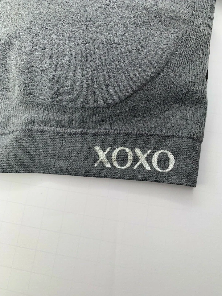 XOXO 2 pack Strappy Racerback Comfort Bra Set plus size 1X Gray Black - Image 4 of 4