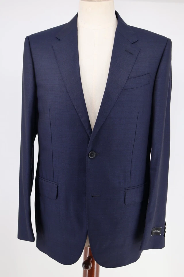 ERMENEGILDO ZEGNA Exclusive Italian Suit Slim Custom-Fit US 38R Navyl Wool 15 mm - Image 3 of 4