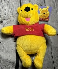 2001 Vintage Disney Fisher-Price Winnie The Pooh 9" Stuffed Plush Animal Toy/Tag