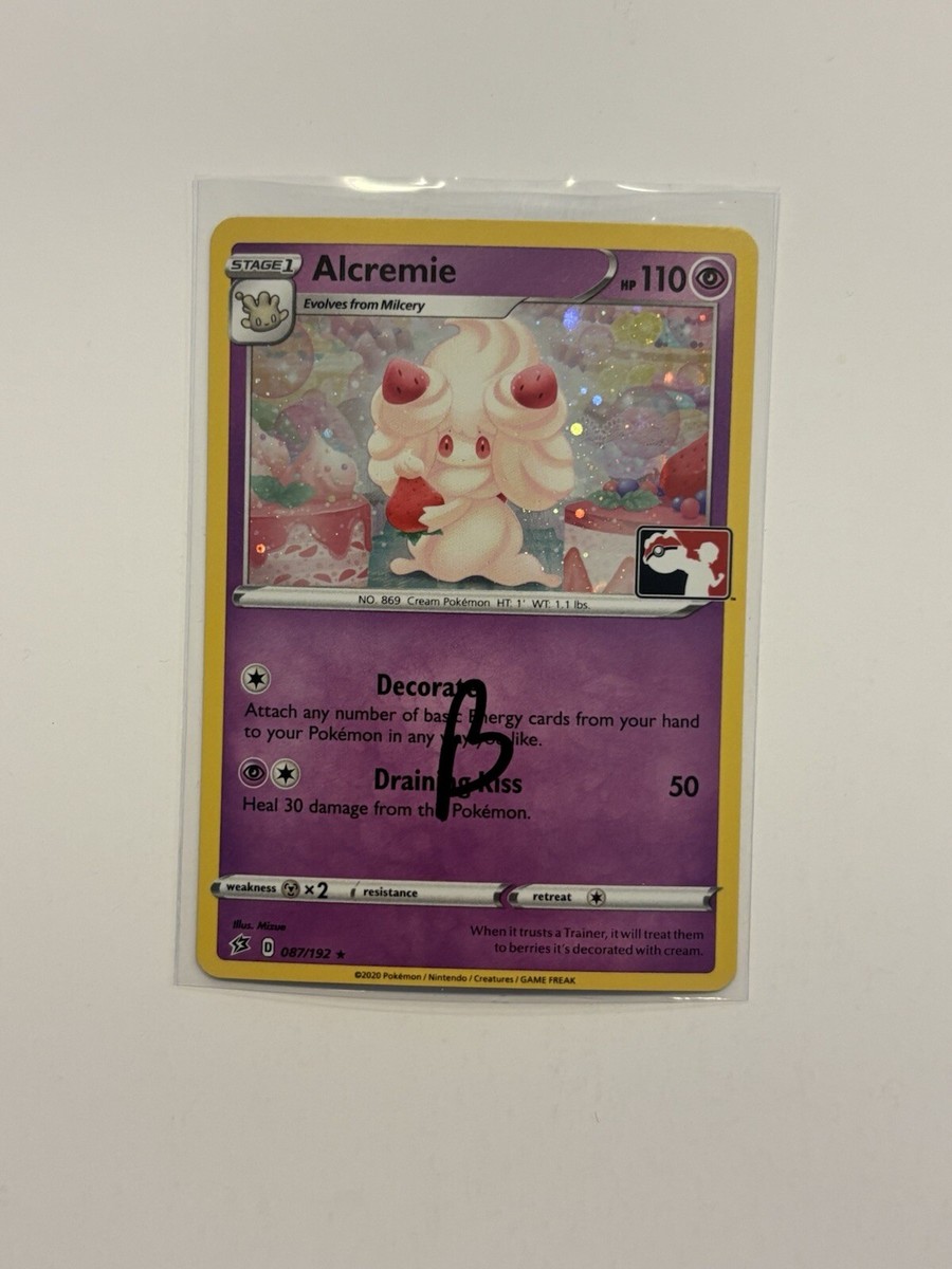 Alcremie 087/192 Prize Pack variant Play League Promo Cosmo