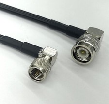 Mini UHF Male Angle to TNC Male Angle Pick Length RG58 Coax Cable 50ohm USA Lot