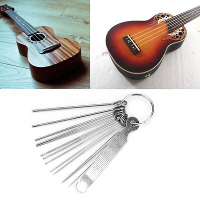 Gitarre Brücke Sattel Mutter Feilen 13 Neddles Set Tool Kit Zubehör Ukelele