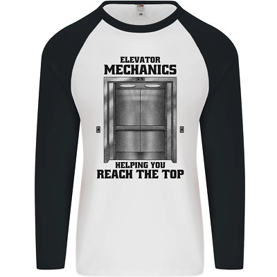 Elevator Mechaniker Lift Ingenieur Herren L/S Baseball Maglietta