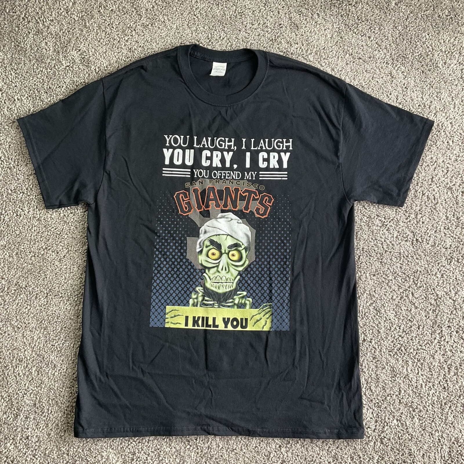 Jeff Dunham Mens Tshirt San Francisco Giants Puppet Print Comedian T-shirt Sz L | eBay