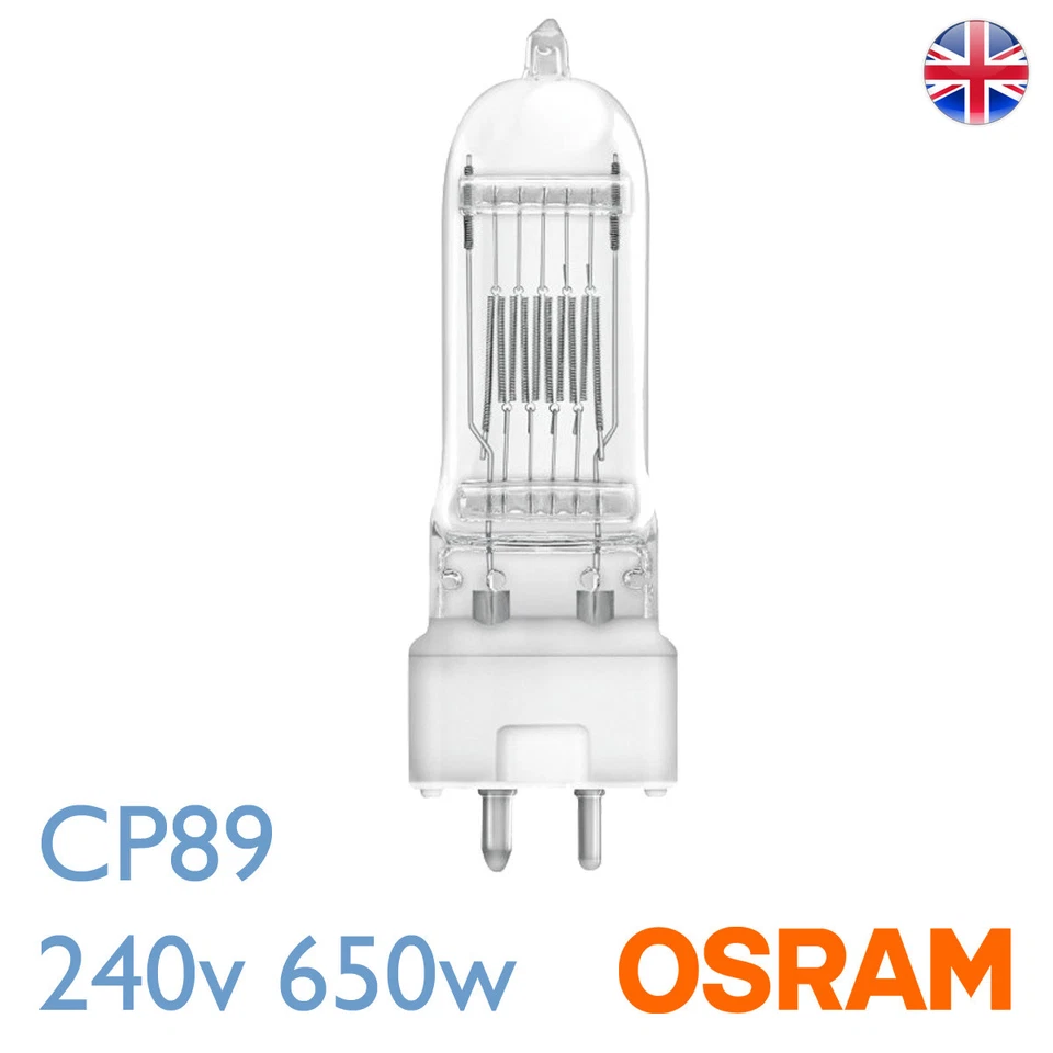 Osram CP89 240v 650w GY9.5 FRM Osram 64717 Stage Theatre Bulb Lamp CP89 UK Stock - Image 2 of 3
